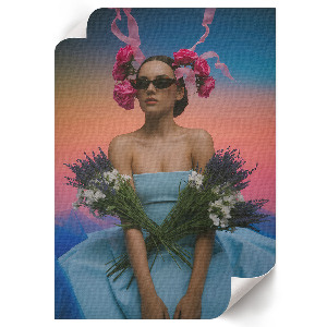 Dekoracyjny plakat ścienny Stylizacja kwiatowa