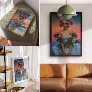 Dekoracyjny plakat ścienny Stylizacja kwiatowa