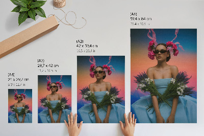 Dekoracyjny plakat ścienny Stylizacja kwiatowa