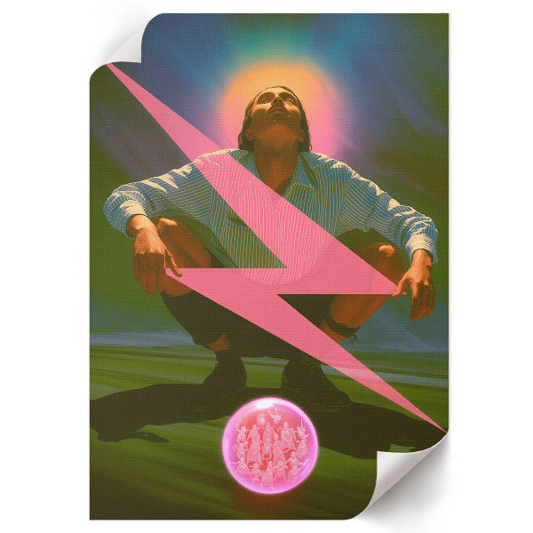 Grafika na ścianę Surrealistyczny mężczyzna