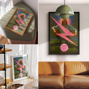 Grafika na ścianę Surrealistyczny mężczyzna