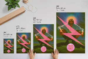 Grafika na ścianę Surrealistyczny mężczyzna