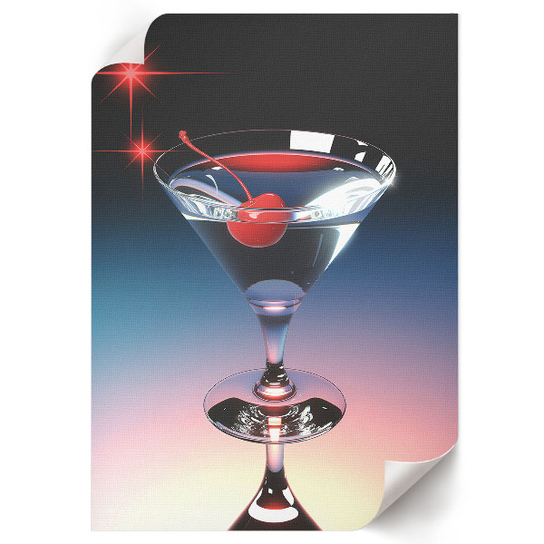 Plakat premium Koktajl z wiśnią