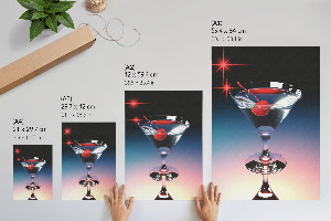 Plakat premium Koktajl z wiśnią