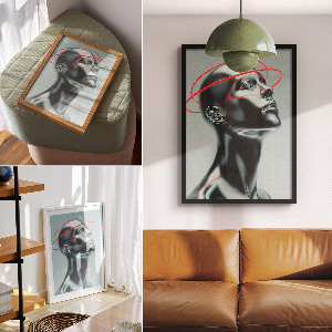 Dekoracyjny plakat ścienny Nowoczesna rzeźba