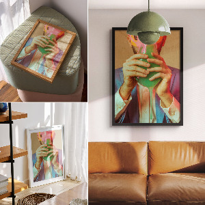 Wydruk na płótnie Surrealistyczny portret