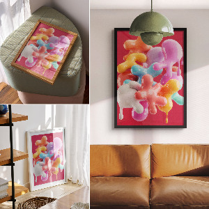 Grafika na ścianę Kolorowe formy