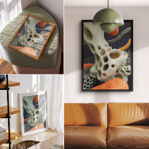 Plakat premium Futurystyczna abstrakcja