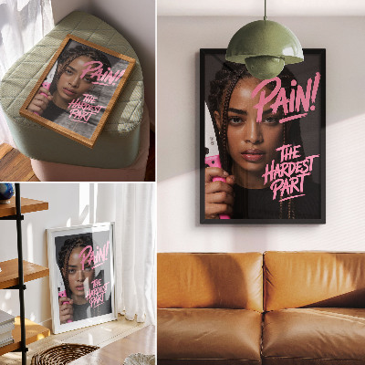 Dekoracyjny plakat ścienny Pain kobieta