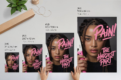 Dekoracyjny plakat ścienny Pain kobieta