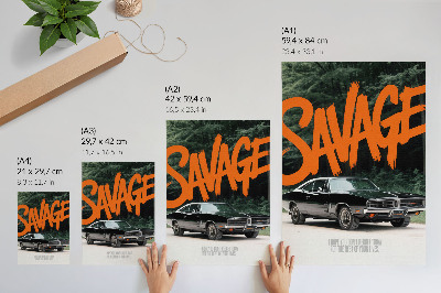 Grafika na ścianę Samochód Savage
