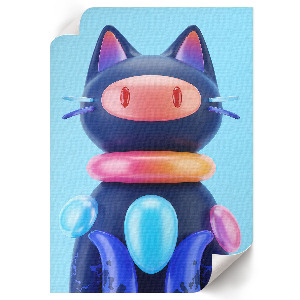 Wydruk na płótnie Futurystyczny kot