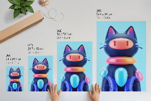 Wydruk na płótnie Futurystyczny kot