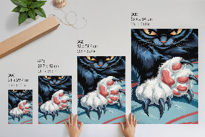 Plakat premium Kot z pazurami