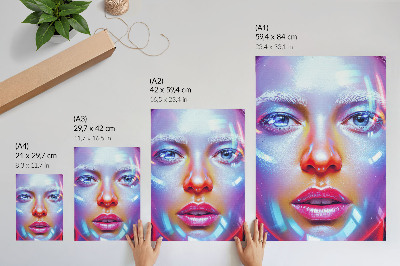 Dekoracyjny plakat ścienny Futurystyczny portret
