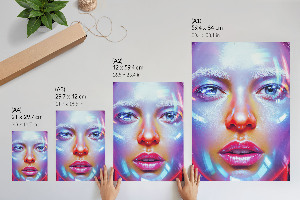 Dekoracyjny plakat ścienny Futurystyczny portret