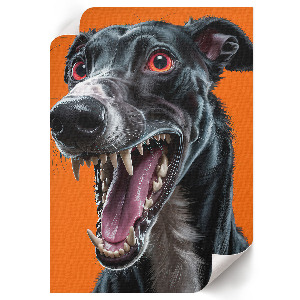 Grafika na ścianę Czarny pies