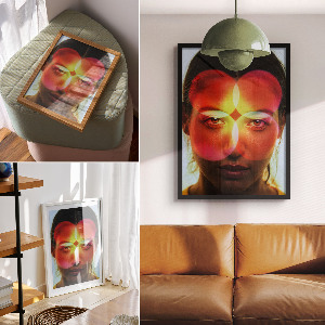 Dekoracyjny plakat ścienny Kalejdoskopowa twarz