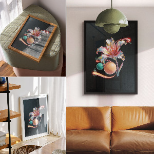 Dekoracyjny plakat ścienny Kwiat z przyszłości