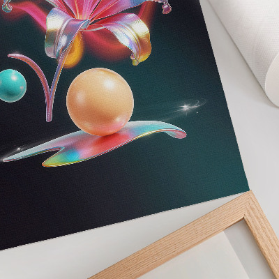 Grafika na ścianę Neonowa lilia