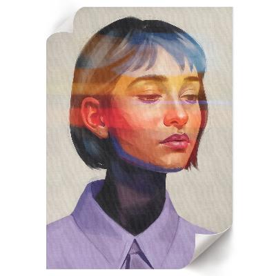 Dekoracyjny plakat ścienny Kolorowy portret