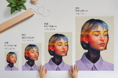 Dekoracyjny plakat ścienny Kolorowy portret