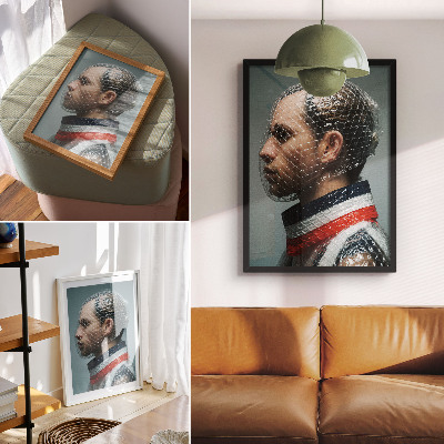 Wydruk na płótnie Futurystyczny portret