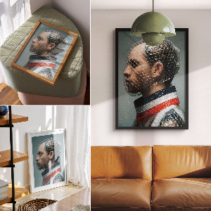 Wydruk na płótnie Futurystyczny portret