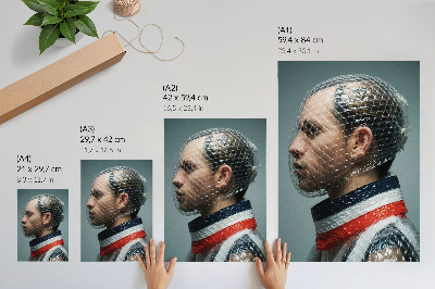 Wydruk na płótnie Futurystyczny portret