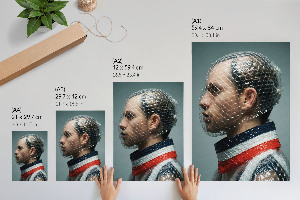 Wydruk na płótnie Futurystyczny portret