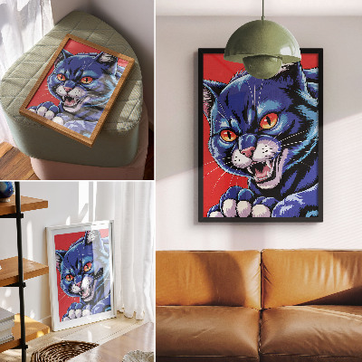 Plakat premium Niebieski kot