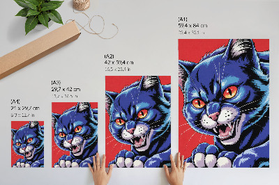 Plakat premium Niebieski kot