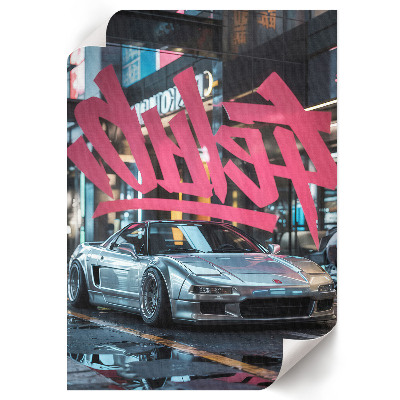 Dekoracyjny plakat ścienny Samochód graffiti