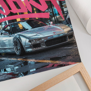 Dekoracyjny plakat ścienny Samochód graffiti