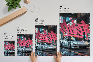 Dekoracyjny plakat ścienny Samochód graffiti