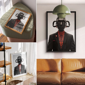 Dekoracyjny plakat ścienny Nowoczesna rzeźba