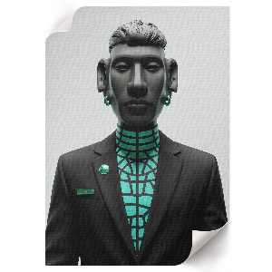 Grafika na ścianę Futurystyczna rzeźba