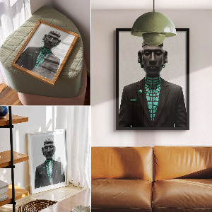 Grafika na ścianę Futurystyczna rzeźba