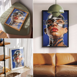 Dekoracyjny plakat ścienny Metalowy blask