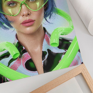 Wydruk na płótnie Futurystyczny portret