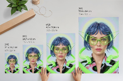 Wydruk na płótnie Futurystyczny portret