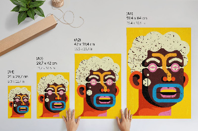 Plakat premium Abstrakcyjny portret