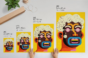 Plakat premium Abstrakcyjny portret