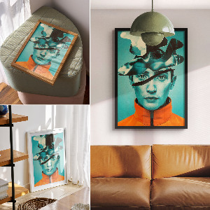 Grafika na ścianę Surrealistyczny portret