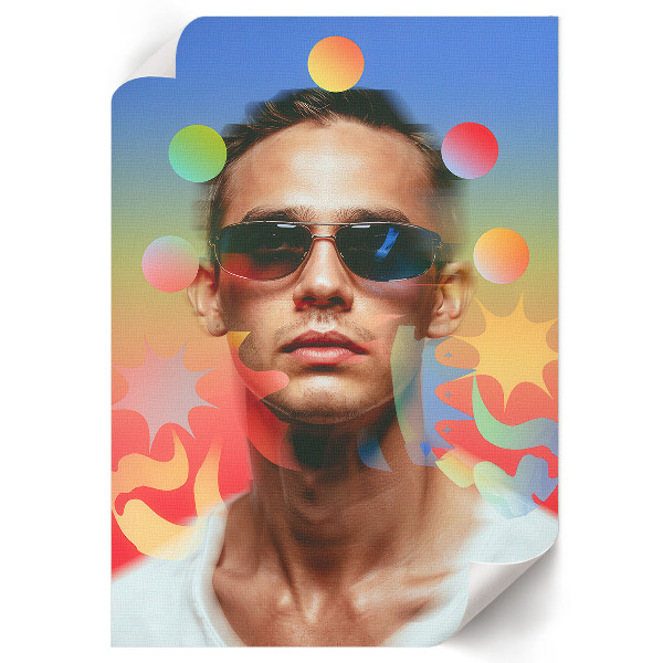 Wydruk na płótnie Kolorowy portret