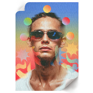 Wydruk na płótnie Kolorowy portret