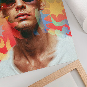 Wydruk na płótnie Kolorowy portret