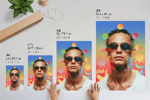 Wydruk na płótnie Kolorowy portret