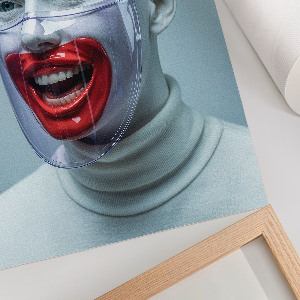 Grafika na ścianę Futurystyczna twarz