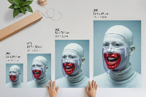 Grafika na ścianę Futurystyczna twarz